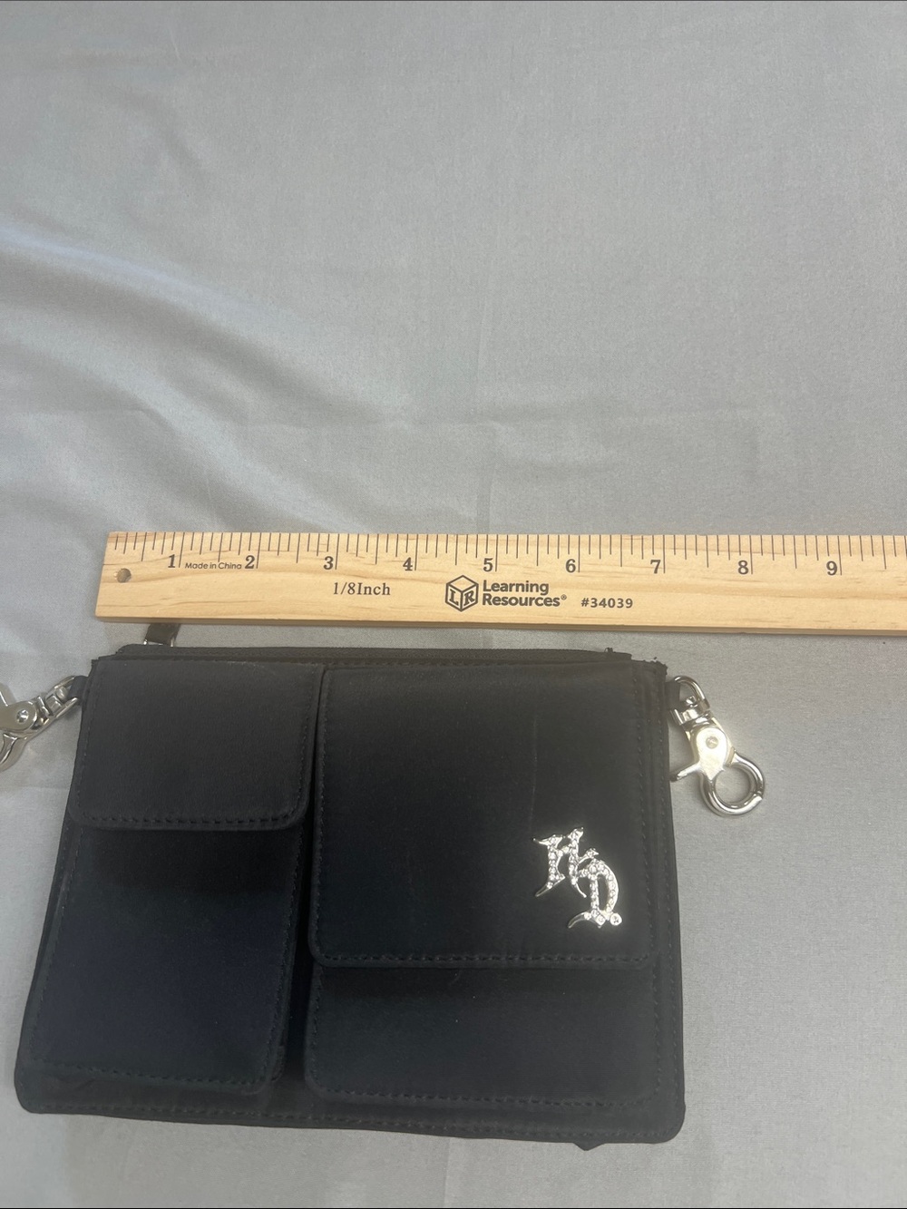 Harley-Davidson Black Crossbody Pouch with Silver Hardware - Picture 7 of 8